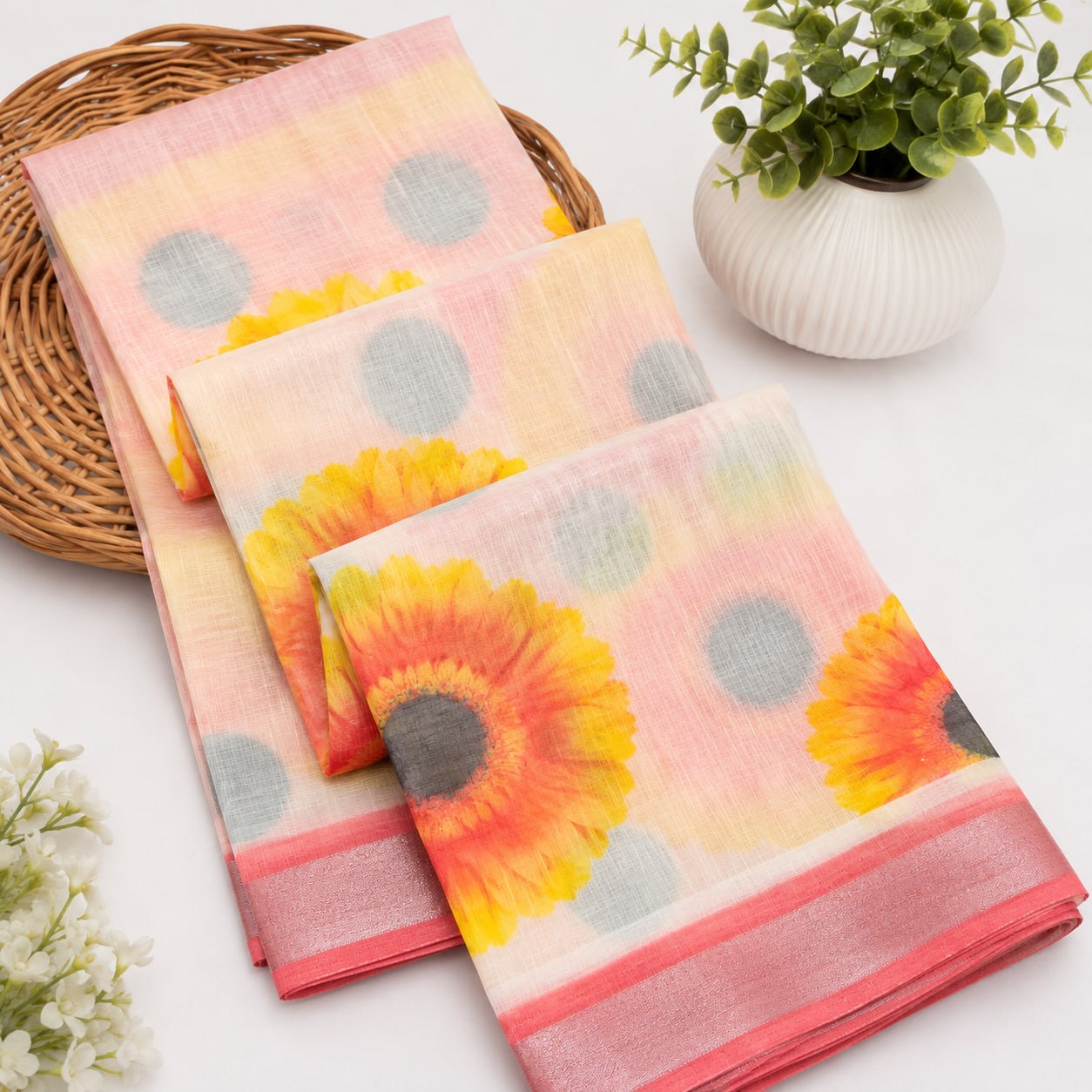 Sunshine Bloom Saree