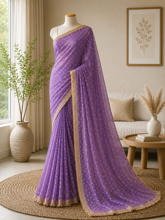 Elegant Lace Saree