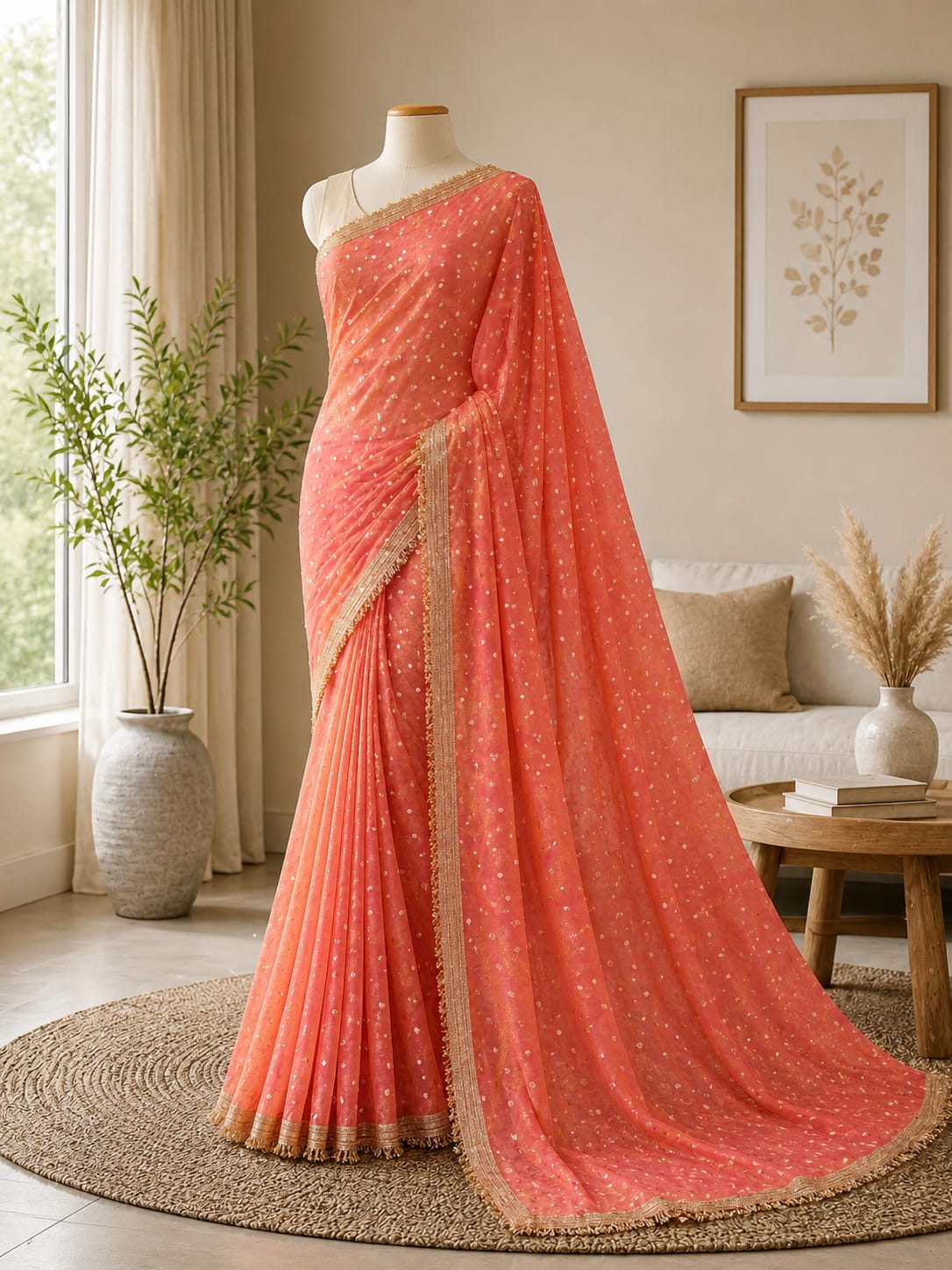Elegant Lace Saree